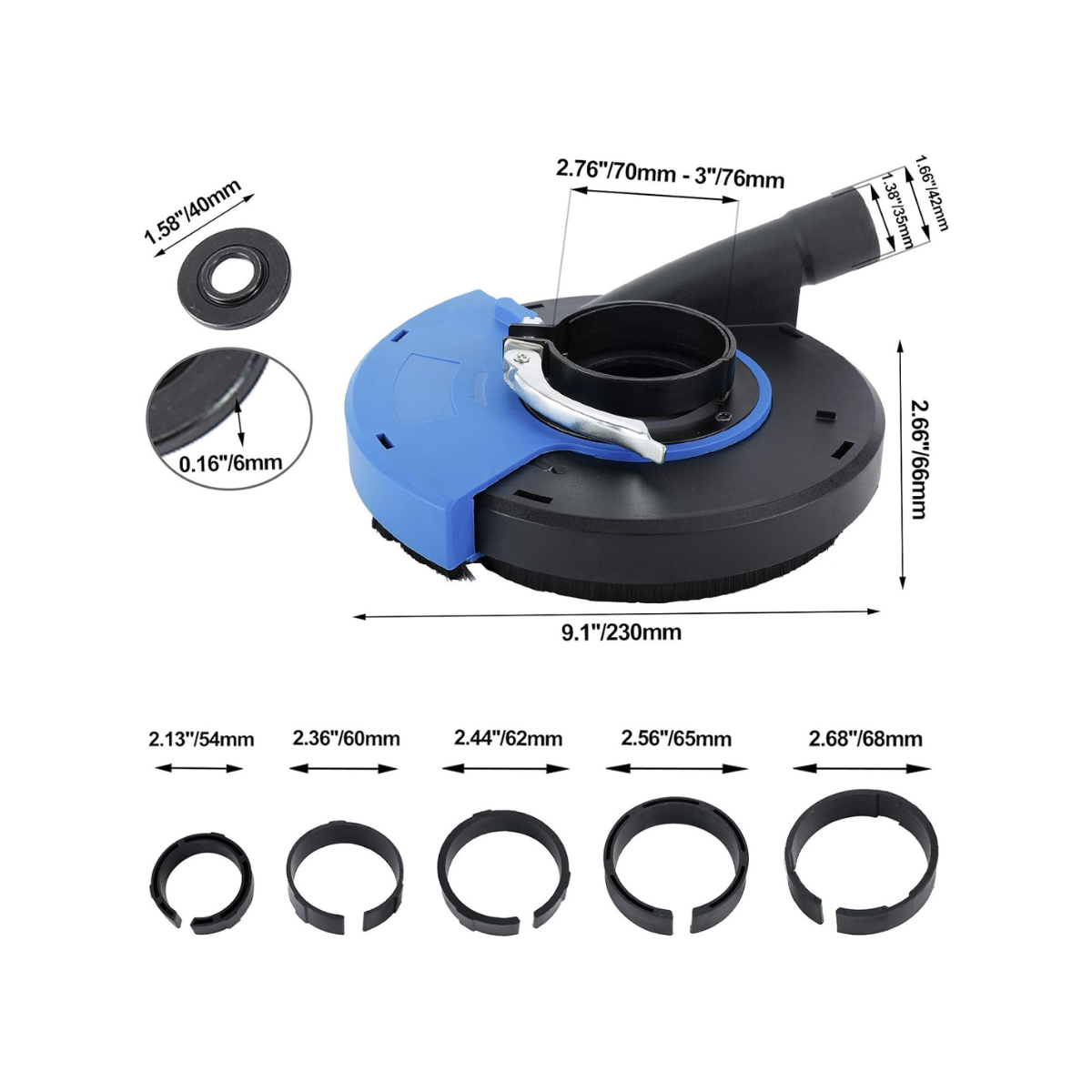 7 Inch/180 MM Expert Surface Grinding Dust Shroud for Angle Grinder