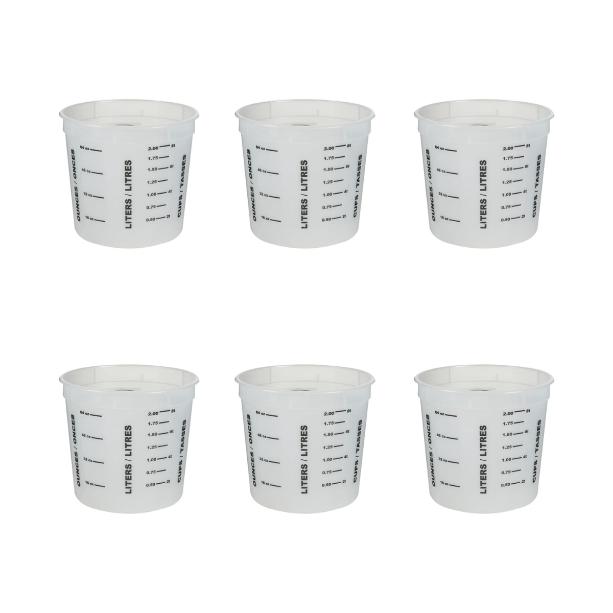 SET of 6 Graduated Measuring Cup 2.4L