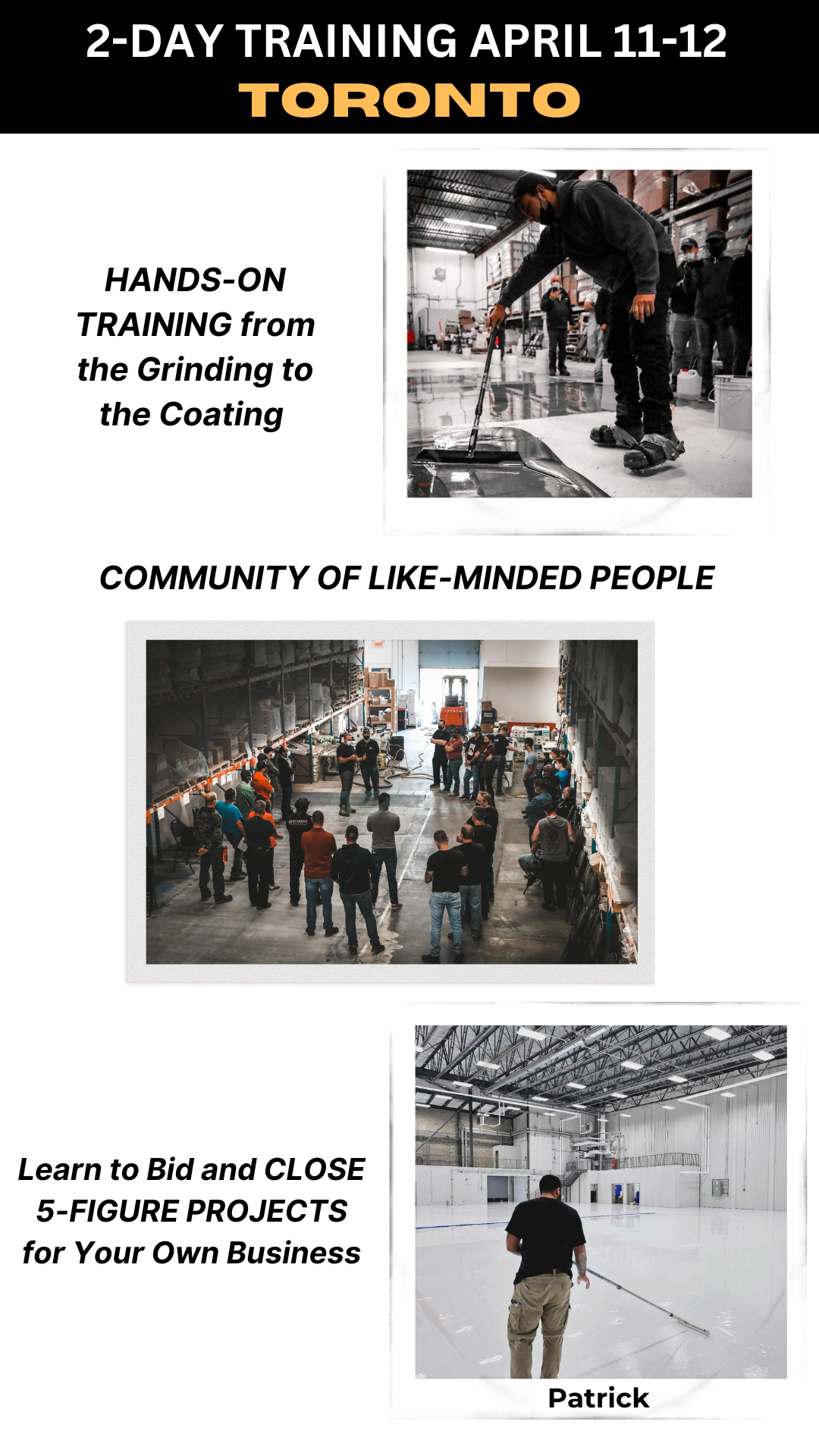 2-Day Epoxy Flooring Masterclass April 11-12