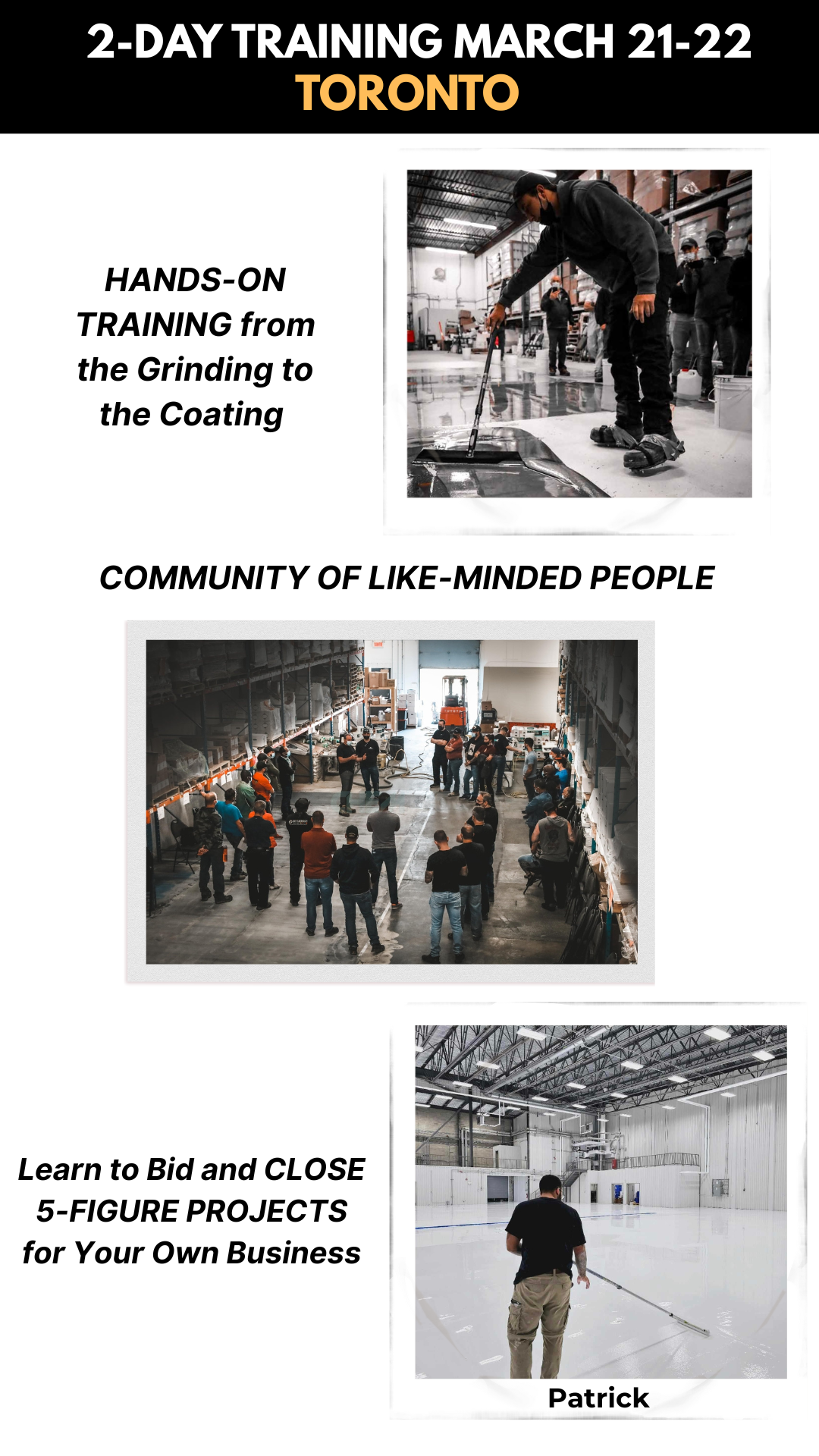 2-Day Epoxy Flooring Masterclass March 21-22