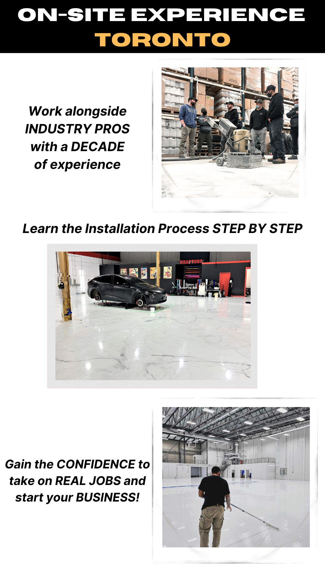 On-Site Experience Epoxy Training